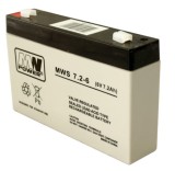 Acumulator stationar AGM VRLA MWS 6V 7.2Ah pentru backup si alarme