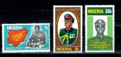 Nigeria 1977 - Generalul Murtala R. Muhammed, serie neuzata foto