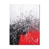 Tablou gigant abstract pictat manual birou, living, hol, Fantezie in abstract, 120x90cm ulei pe panza in relief efect 3D, gata de agatat pe perete