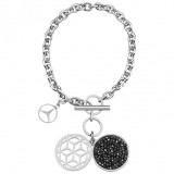 Bratara Dama Oe Mercedes-Benz Swarovski Argintiu / Negru B66953118, Mercedes Benz