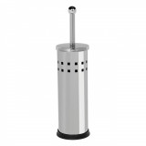 Perie WC, Mirror, Metal, Culoare Argintiu, &Icirc;nălțime 39cm, Oem