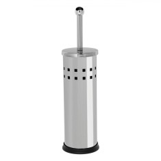 Perie WC, Mirror, Metal, Culoare Argintiu, &Icirc;nălțime 39cm