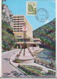 bnk cp Baile Herculane - Hotelul Roman - circulata 1991 - marca fixa