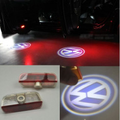 Set 2 Holograme LED cu LOGO VW Golf 7 ,pentru Portiere