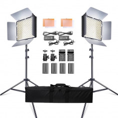 Kit Lumina Led video,Studio foto,baterie 600 Led 5500K,Trepied