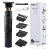 Cumpara ieftin Aparat de tuns portabil T9 Vintage, Pentru Corp Par si Barba, USB, Negru