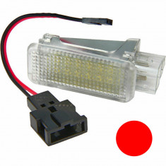 Lampa LED lumina rosie iluminat interior/portiere/pedale Audi A1, A3, A4 B6,B7,B8, B9, A5, A6 C6, C7, C8, A8, Q2, Q3, Q5, Q7