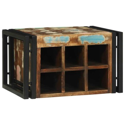 vidaXL Raft vin 46x35x27.5 cm din lemn recuperat foto