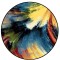 Covor Rotund Camera Copii Model Brush 11017-180, Marime 80 x 80 cm, Multicolor, Inaltime Fir 9 mm, Antialergic, Polipropilena, Gradinita, Cresa, Loc d