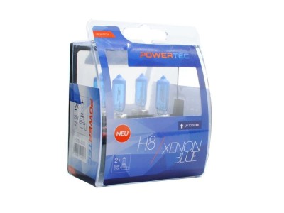 Set 2 bucati bec Powertec Xenon Blue H8 - bec Halogen 35W 12V foto