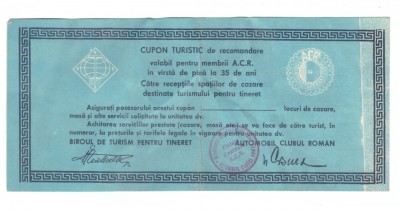 Cupon turistic de recomandare pentru membrii ACR foto