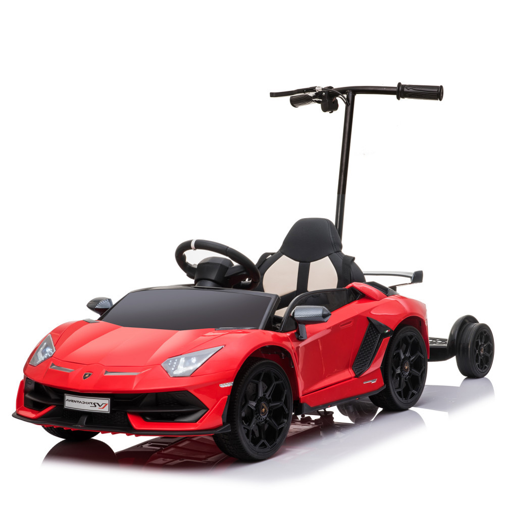 Masinuta electrica pentru copii Lamborghini Aventador SVJ, 70W, 12V, cu  Hoverboard pentru parinti, Rosie | Okazii.ro