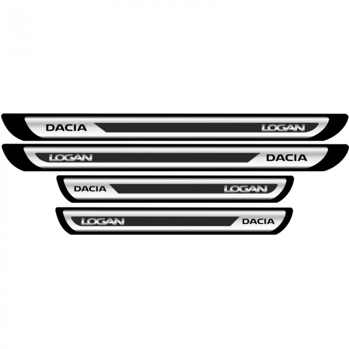 Set Protectie Praguri Sticker Crom Dacia Logan