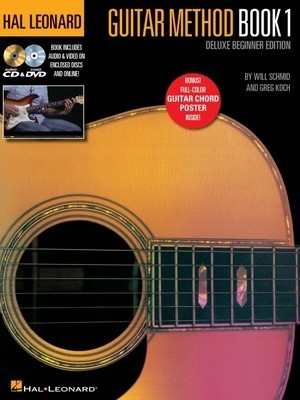 Hal Leonard Guitar Method - Book 1, Deluxe Beginner Edition: Includes Audio &amp; Video on Discs and Online Plus Guitar Chord Poster