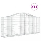 Cumpara ieftin Cosuri gabion arcuite 11 buc, 200x30x80/100cm, fier galvanizat