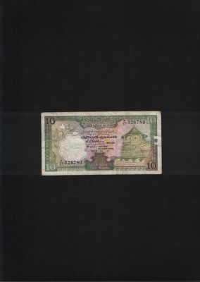 Sri Lanka Ceylon 10 rupees 1989 seria328780 foto