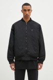 adidas Originals geacă bomber OS BOMBER bărbați, culoarea negru, de iarna, oversize, JC7546
