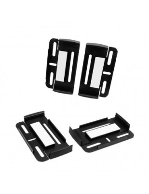 Set suport numar inmatriculare auto slim Negru 4buc foto