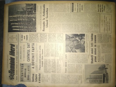 ZIARUL ROMANIA LIBERA 8 NOIEMBRIE 1967 foto