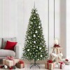VidaXL Brad de Crăciun artificial cu 300 LED Verde 210 cm PE și PVC 3397366