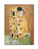 Cumpara ieftin Tablou The Kiss, Sarutul celebru pictat manual, 70x50cm ulei pe panza, reproducere Gustav Klimt