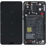 Huawei Mate 10 (ALP-L09, ALP-L29) Capac frontal al modulului de afișare + LCD + digitizer + acumulator negru 02351QAH