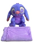Jucarie de Plus Stitch mov cu Paturica Moale - Prietenul Perfect pentru Somn si Joaca