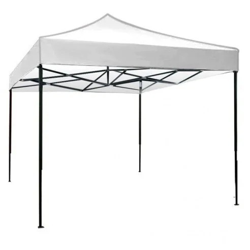 Cort pliabil pentru evenimente, cadru metalic pentru curte si gradina, 2x2 m, alb, flippy