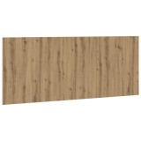 Tablie de pat cu LED, stejar artizanal, 200x1,5x80 cm, lemn, DKD Home Decor