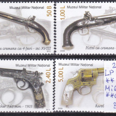 2008 Arme de foc din muzeul militar national LP1794 MNH Pret 3,5+1Lei