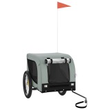 Cumpara ieftin Remorca bicicleta animale companie, gri/negru, oxford/fier