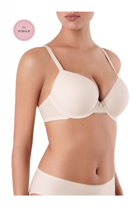 Sutien cu push-up si cupa turnată, Conte Weekend RB0006 - Bej, 80C