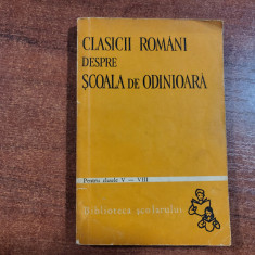 Clasicii romani despre scoala de odinioara