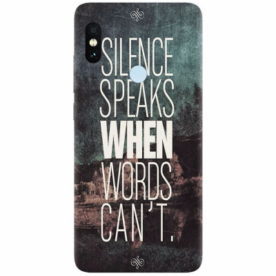 Husa silicon pentru Xiaomi Remdi Note 5 Pro, Silence Speaks When Word Cannot foto