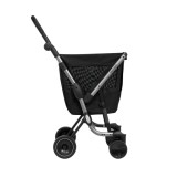 Cărucior Cumpărături Negru, 55L, Metalic, Impermeabil. Playmarket WEGO. Compact, Ușor. Ideal Piață și Transport.