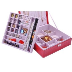 Caseta de bijuterii ro?ie / maro / visinie - Fiona WZ2462