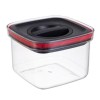 Cutie de Depozitare Alimente, Cyrax, Cutie de tip Container, Recipient pentru Cereale in Bucatarie, S 11.5 x 11.5 x 8 cm, volum 600 ml, Transparenta c