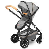 Carucior compact Lionelo Amber 3 in 1 cadru aluminiu pana la 22 kg Gri