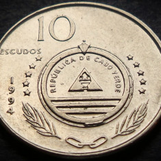 Moneda exotica 10 ESCUDOS - CAPUL VERDE, anul 1994 *cod 5408 = PASARINHA