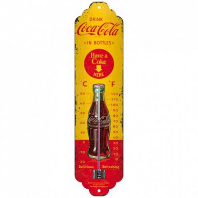 Termometru metalic - Coca Cola In Bottles foto