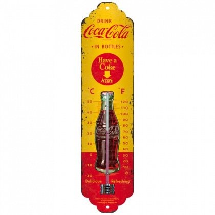 Termometru metalic - Coca Cola In Bottles