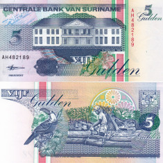 SURINAME 5 gulden 1998 UNC!!!