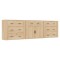 Servante, 3 piese, stejar sonoma, lemn prelucrat