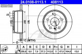 Disc frana MERCEDES B-CLASS (W245) (2005 - 2011) ATE 24.0108-0113.1
