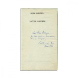 Constantin Noica, pagină cu dedicație olografă pentru Geo Bogza
