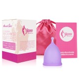Cupa Menstruala TrendiShop&reg; Mov L, Performanta Profesionala si Confort de Lunge, Capacitate Generoasa de 35ml, Usoara si Ecologica, Reutilizabila, Sac