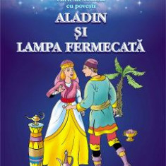 Aladin si lampa fermecata. Carte de colorat cu povesti