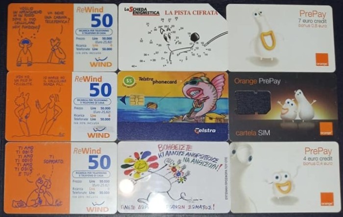 Cartele telefonice cu Caricaturi