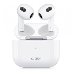 Handsfree Bluetooth Tech-Protect Ultraboost, TWS, Alb