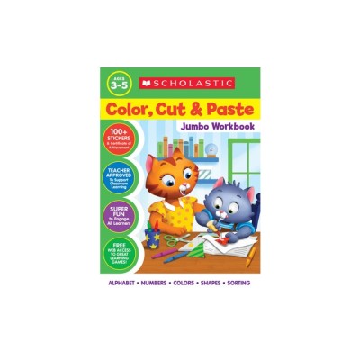 Color, Cut &amp;amp; Paste Jumbo Workbook foto